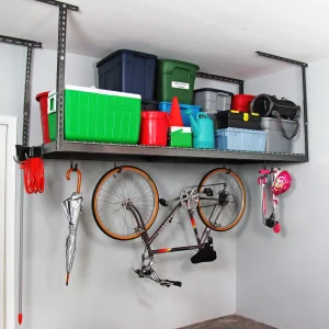 MonsterRax 3' x 8' Overhead Garage Storage Rack Holds 450 Pounds, White