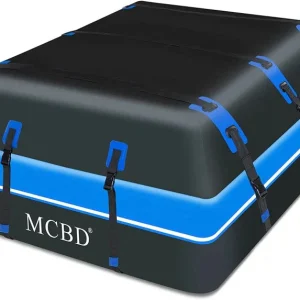 Rooftop Cargo Carrier, 21 Cubic Feet Soft-Shell Waterproof Car Roof Luggage Bag for All Vehicles SUV with/without Rails, Includes 10 Reinforced
