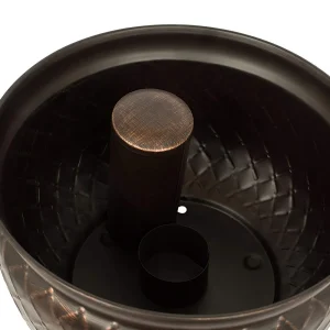 BirdRock Home Decorative Water Hose Pot - Open Top - Steel Metal with Copper Accents - 100ft