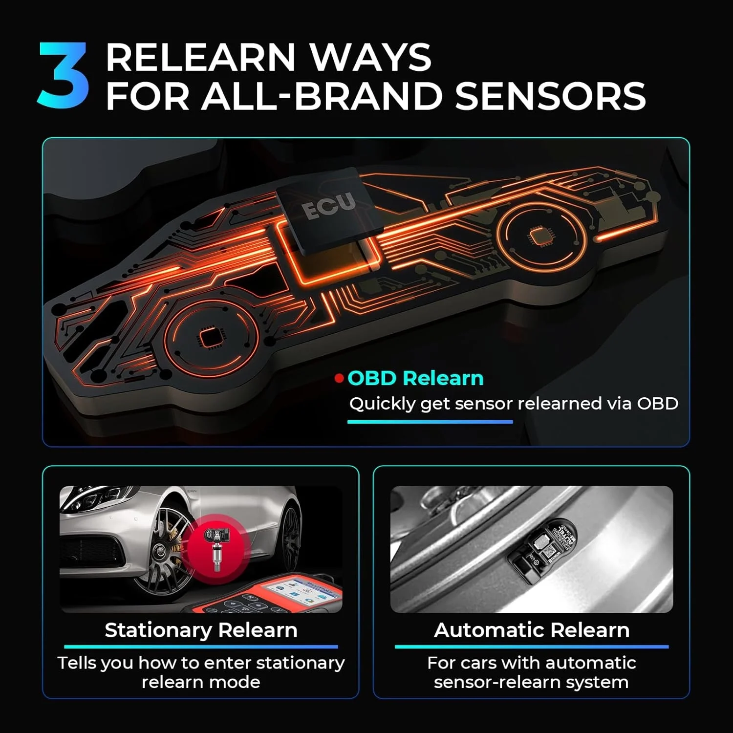 MaxiTPMS TS508WF TPMS Tool, 2025 Enhanced Wi-Fi Ver. of TS508 TS501 PRO TS408S TS601, MX-Sensor TPMS Progamming Tool, TPMS Diagnosis/Reset TPMS Relearn Tool, Read/Clear TPMS DTCs