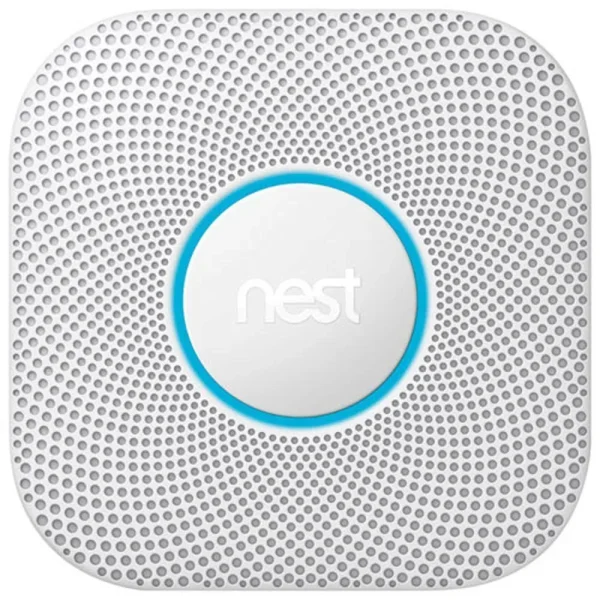 Google Nest Protect 2nd generation smoke and carbon monoxide detector with cable, voice alerts and smartphone notifications
