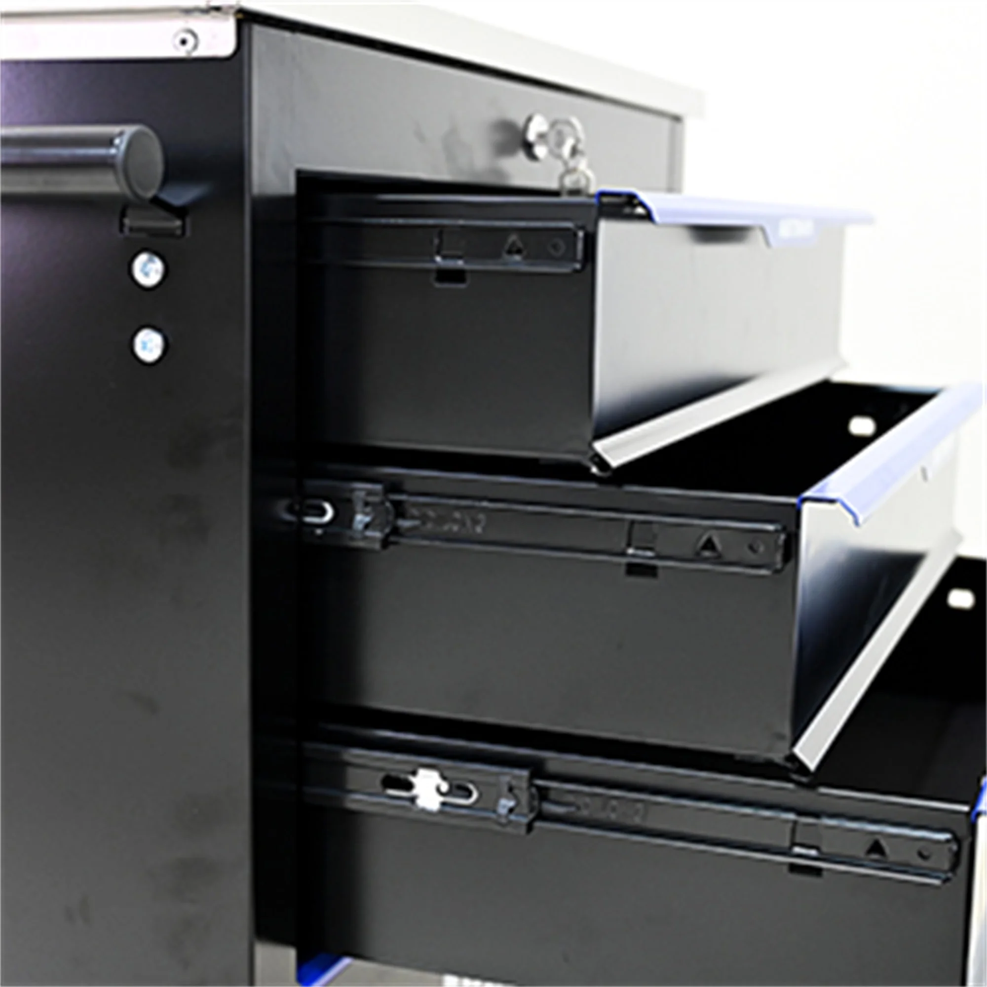 Aukfa Composable 25.9 in Tool Chest with 7 Drawers&7 Plastic Storage Box for Workshop Garage, Black