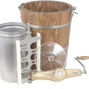 6 qt Country Ice Cream Maker Classic Wooden Tub Hand Crank