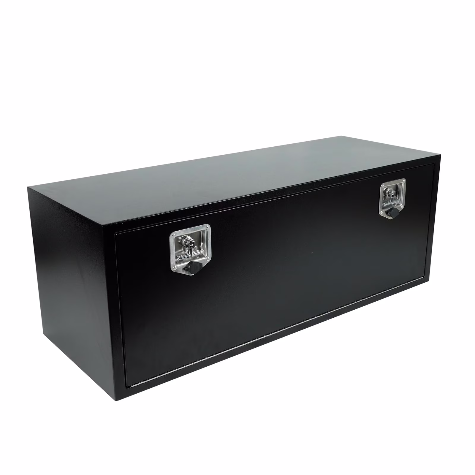 Comfor 26.5 x 12 x 11.8 inch Trailer Tongue Box with Handled-Lock Black Steel Heavy Duty Underbody Truck Box Truck Storage Organizer for Pick Up, Trailer