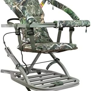 Summit Viper SD Climbing Treestand – Lightweight Aluminum, Foam Padded Seat, 300 lbs Capacity, Includes Safety Harness