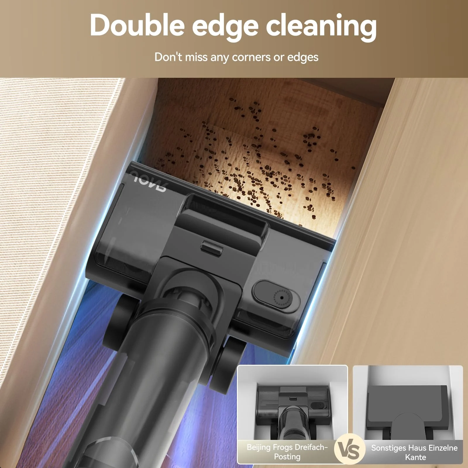 JONR ED12 Pro Max Wet Dry Vacuum Cleaner, 167-F Flashdry Self-Cleaning and 800ml Large Capacity Dirty Water Tank Smart Floor Cleaner