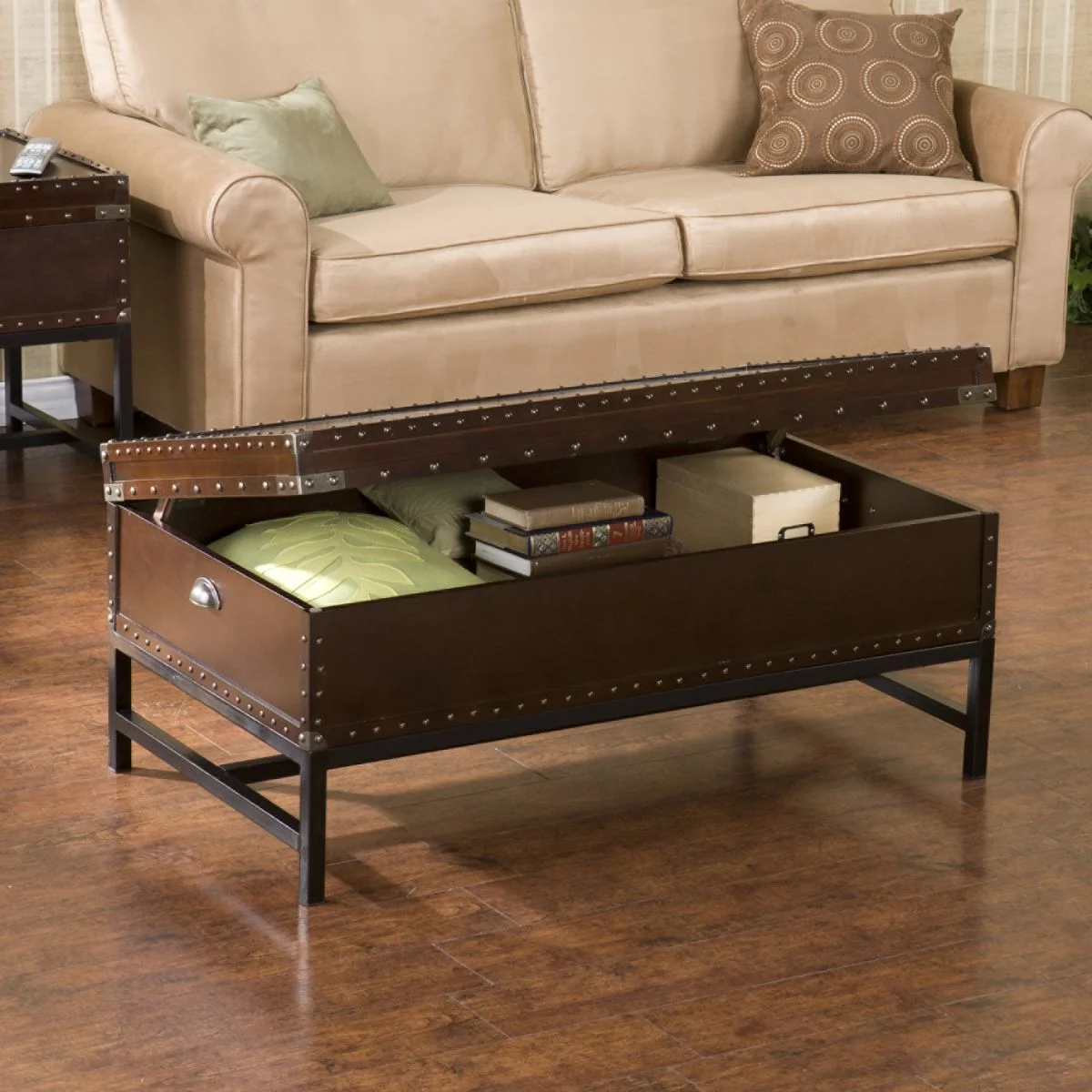 SEI Furniture Voyager Storage Coffee Table in Espresso
