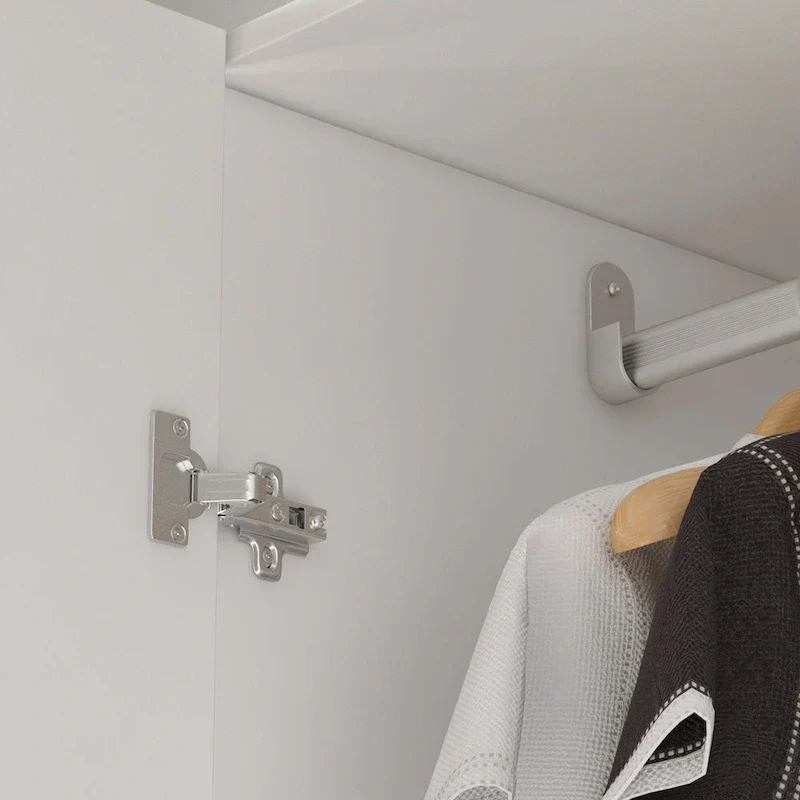 Modern Freestanding Solid Wood Wardrobe Closet With Storage Shelves