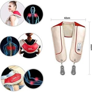 Heated neck massager, acupressure neck and shoulder massager pillow, portable electric back massager