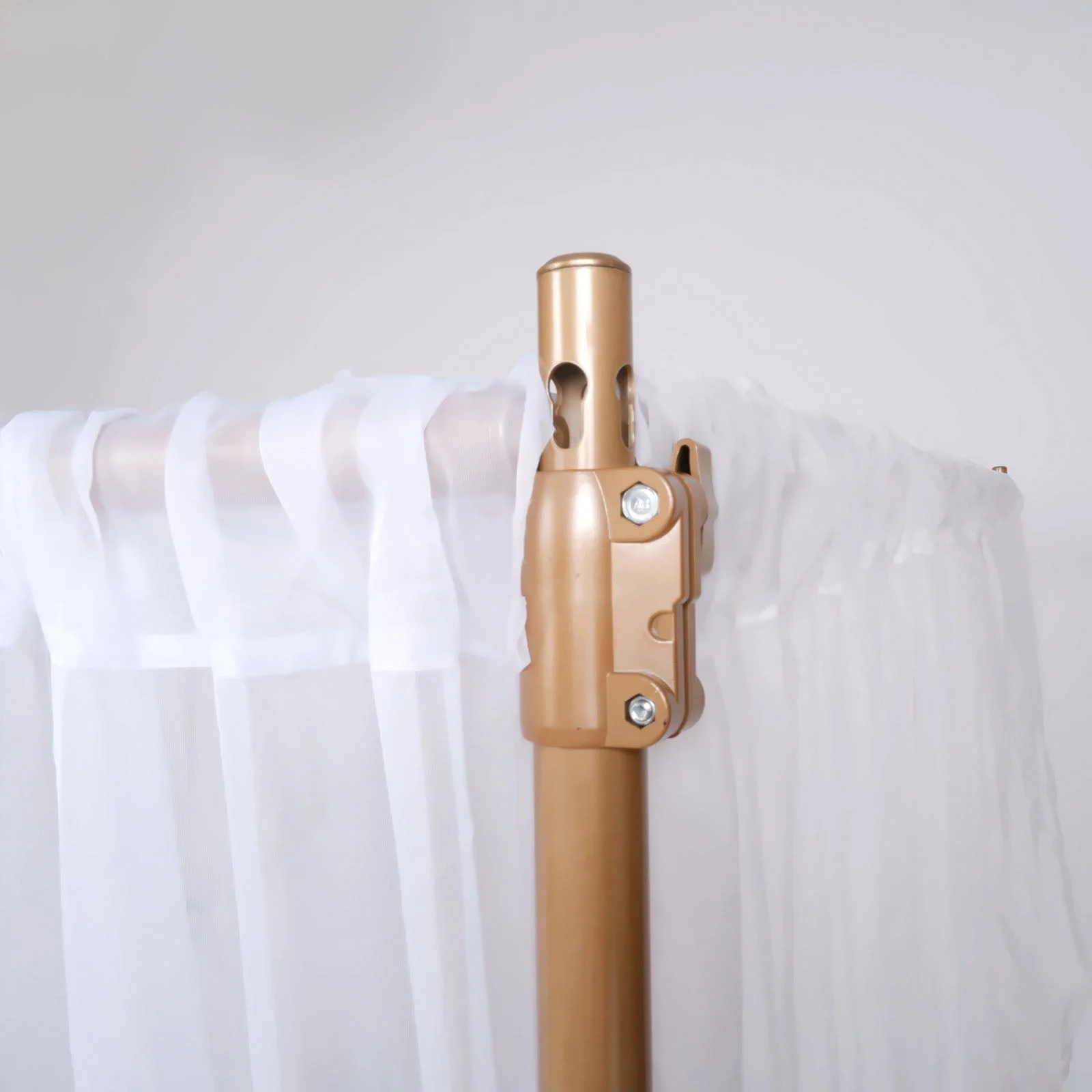 Efavormart 10ft | 4 Post Gold Metal DIY Photography Backdrop Stand, Wedding Arch Canopy Tent