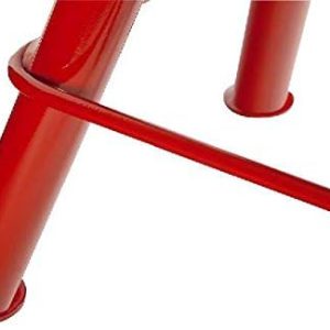 10-Ton Medium Height Pin Type Jack Stands, Pair, Red