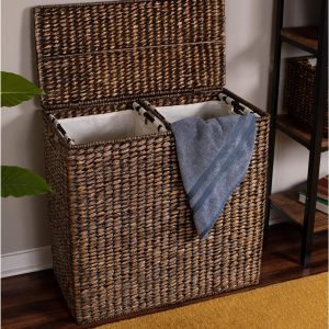 Extra large split gift basket with lining