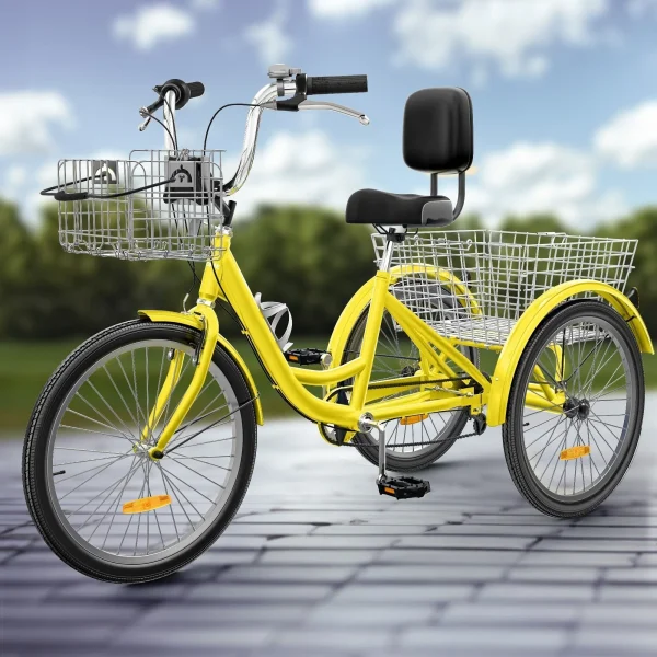 26 Adult Tricycle 3 Wheel Bikes 7 Speed Trike Bike