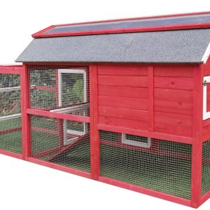 Chicken Coop Outlet Large 102" Wood Backyard Hen House Nesting Box & Run & Cleaning Tray