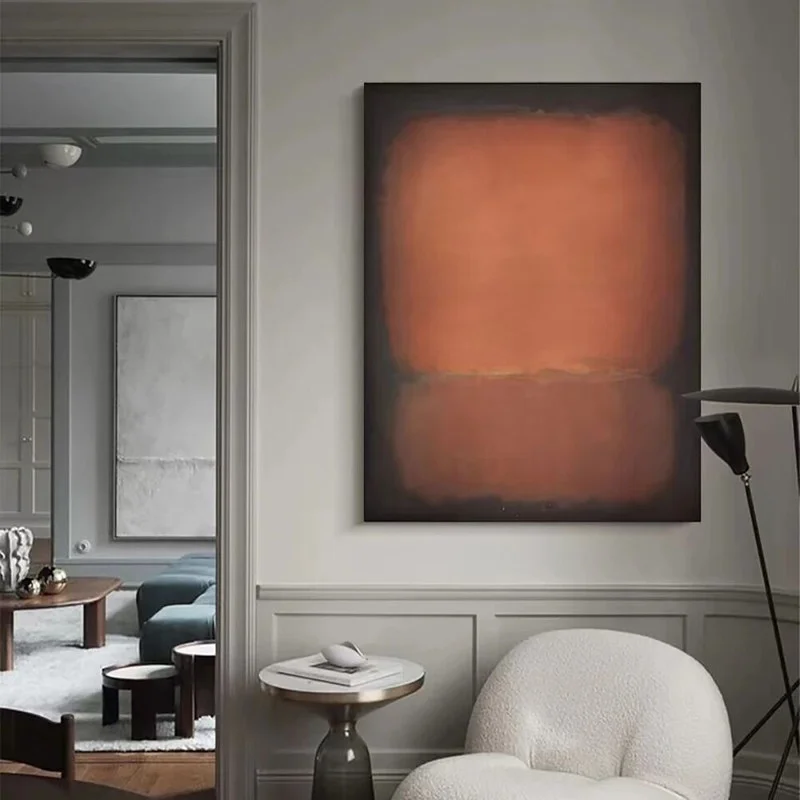 Brown Abstract Painting Wabi Sabi Wall Art Minimalist Painting Neutral Abstract Art Lare Earth Tone Modern Painting Home Decor