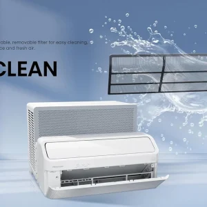Hisense 8,000 BTU Smart Inverter Window Air Conditioner Easy Install Bracket