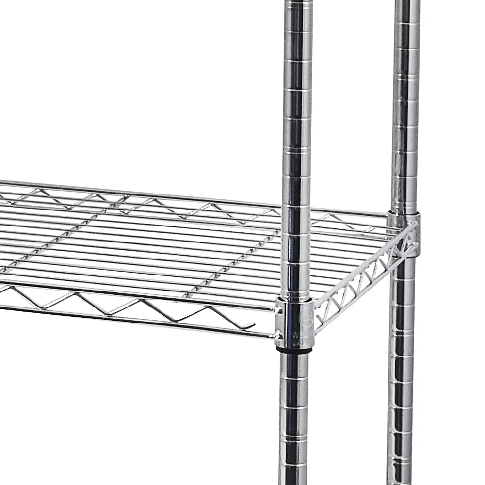 Gzxs NSF Certified Storage Shelves, Heavy Duty Steel Wire Shelving Unit with Wheels and Adjustable Feet, Used as Pantry Shelf, Garage or Bakers Rack Kitchen Shelving - (18"x59"x71" 5-Tier)