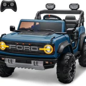 Bronco Raptor Two-Seater Ride-On Car Truck Toy Blue