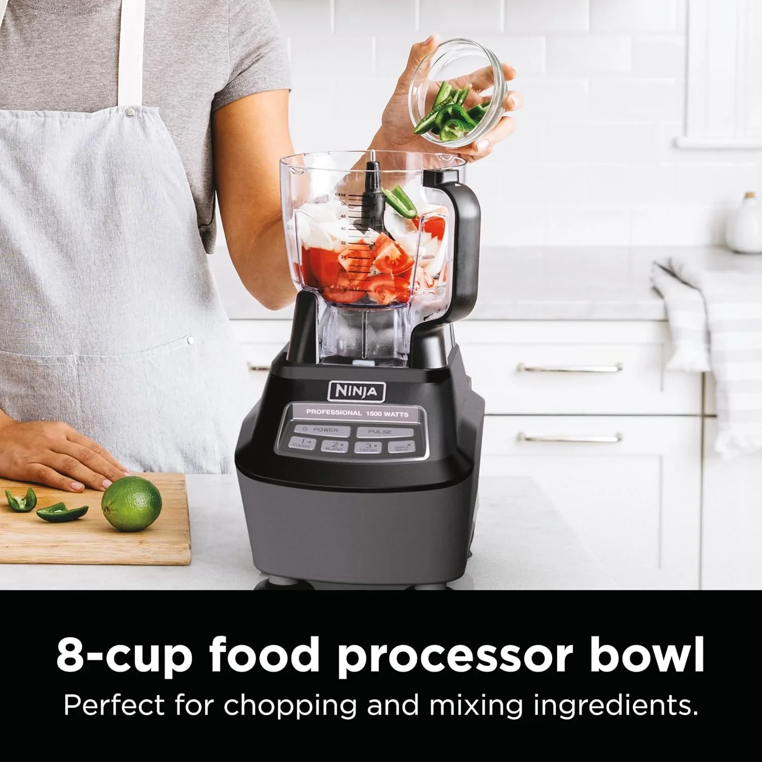 Ninja Mega Kitchen System, 1500-Watt, 72-Ounce Full-Size Blender and 8-Cup Food Processor with (2) 16-Ounce To-Go Cups