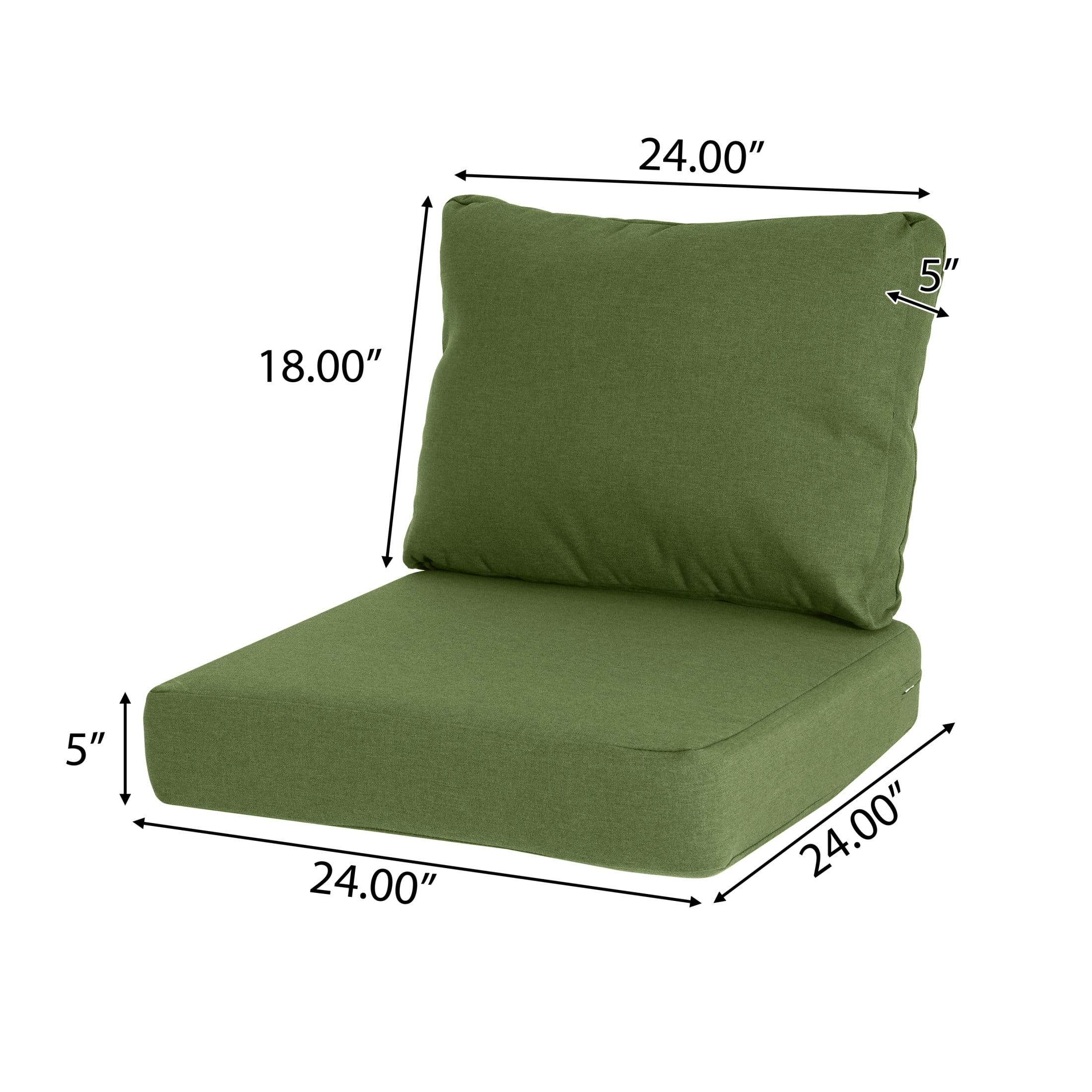 Christopher Knight Home 2-Piece Outdoor Deep Seat Cushion Set, 24"x 24"x 5", Beige