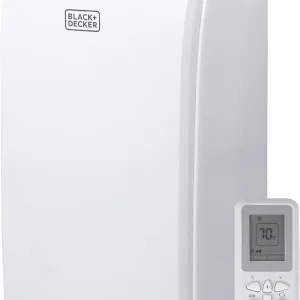 BLACK+DECKER 10,000 BTU Portable Air Conditioner for Rooms up to 450 Sq. Ft. with Remote – White