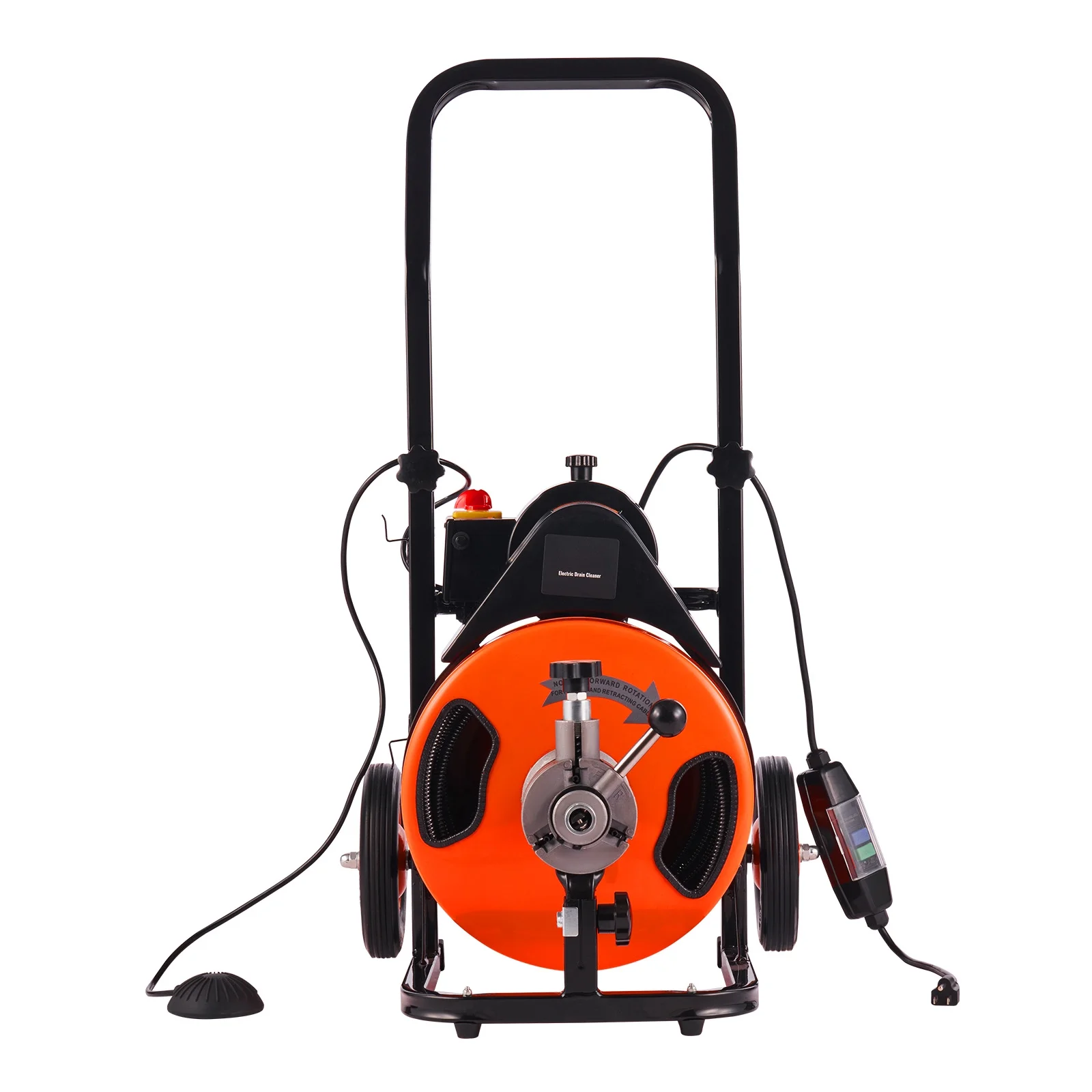 BENTISM Drain Cleaning Machine 75 ft x 3/8 in Electric Drain Auger Drain Cleaner Machine Auto Feed