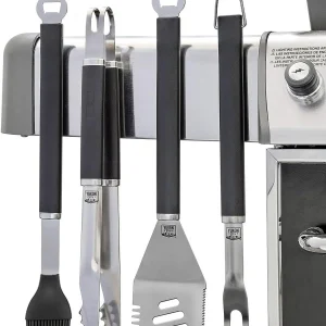 Yukon Glory 4-Pc Stainless Steel Magnetic Grill Utensils Set Essential Grilling Tools