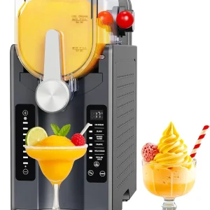 Slushie Machine: No Ice Needed All-in-One Slushy Maker for Home, Real-Time Temp Display, Auto-Clean, 6 Preset | Frozen Margaritas, Cocktails, Frappés, Ice Cream, Smoothies, Milkshakes,Summer Parties