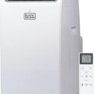 BLACK+DECKER 10,000 BTU Portable Air Conditioner for Rooms up to 450 Sq. Ft. with Remote – White