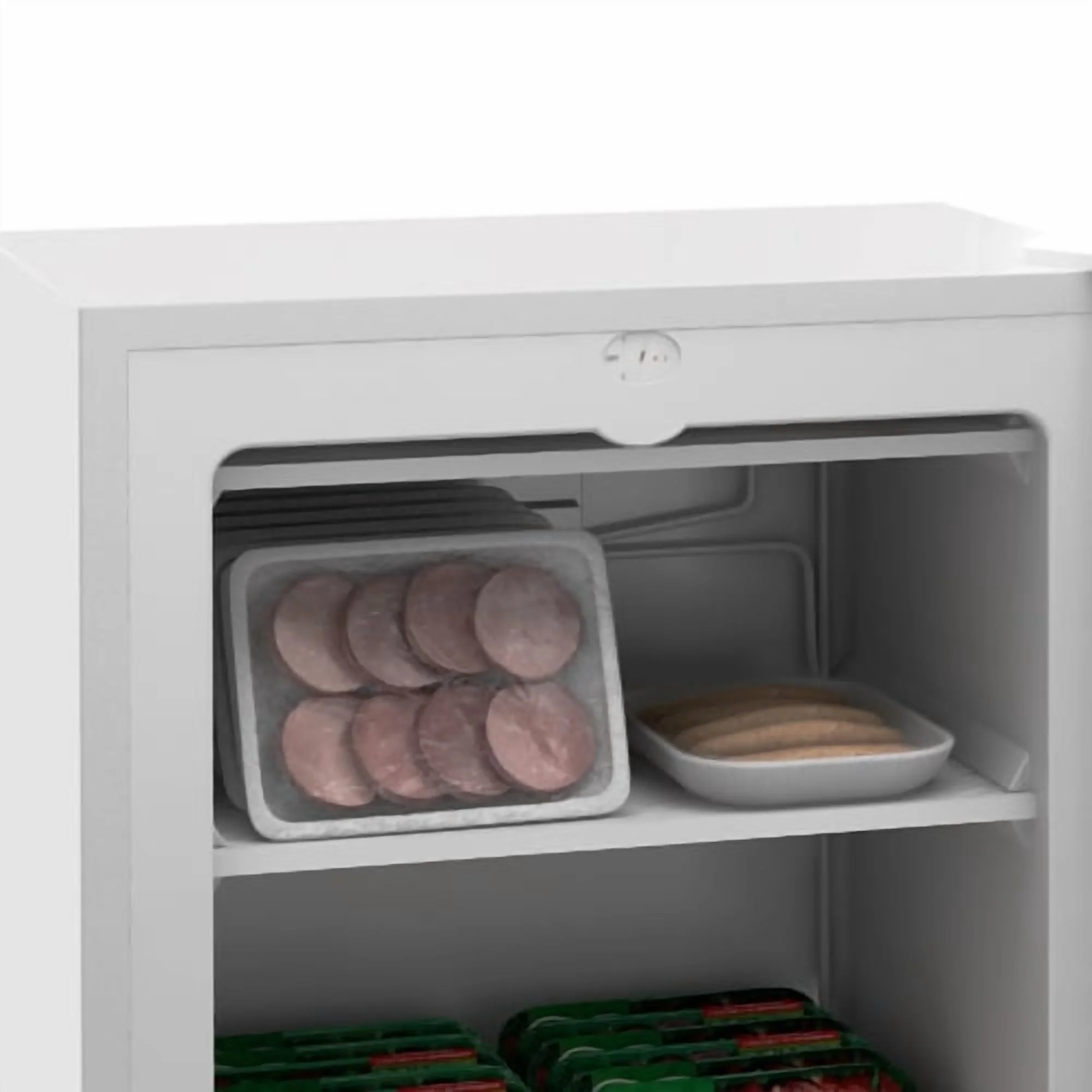HOMCOM Upright Freezer, 3.0 Cubic Feet Compact Mini Freezer with Reversible Single Door and Adjustable Thermostat, Small freezer for Home, Dorm, Apartment, Home Office, White