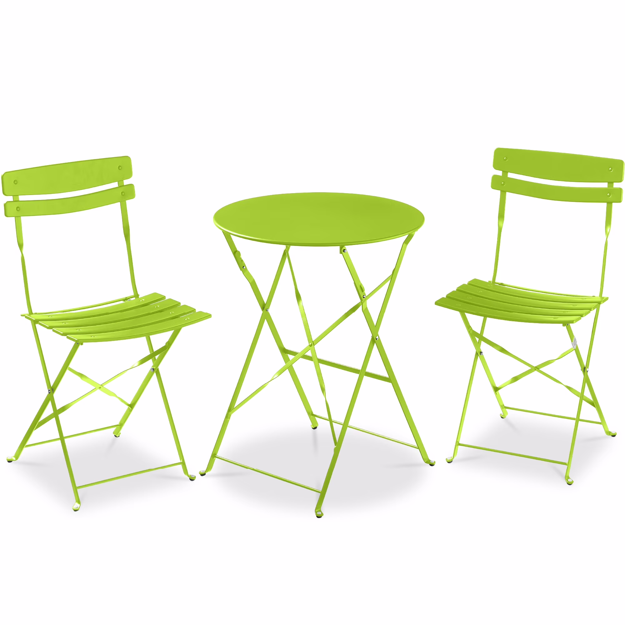 Best Choice Products 3-Piece Small Bistro Set, Folding Patio Furniture Set of 2 Chairs and Table - Black