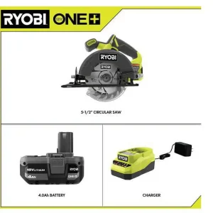 Ryobi 4A 18V 5.5 in Cordless Circular Power Saw, 4700 RPM