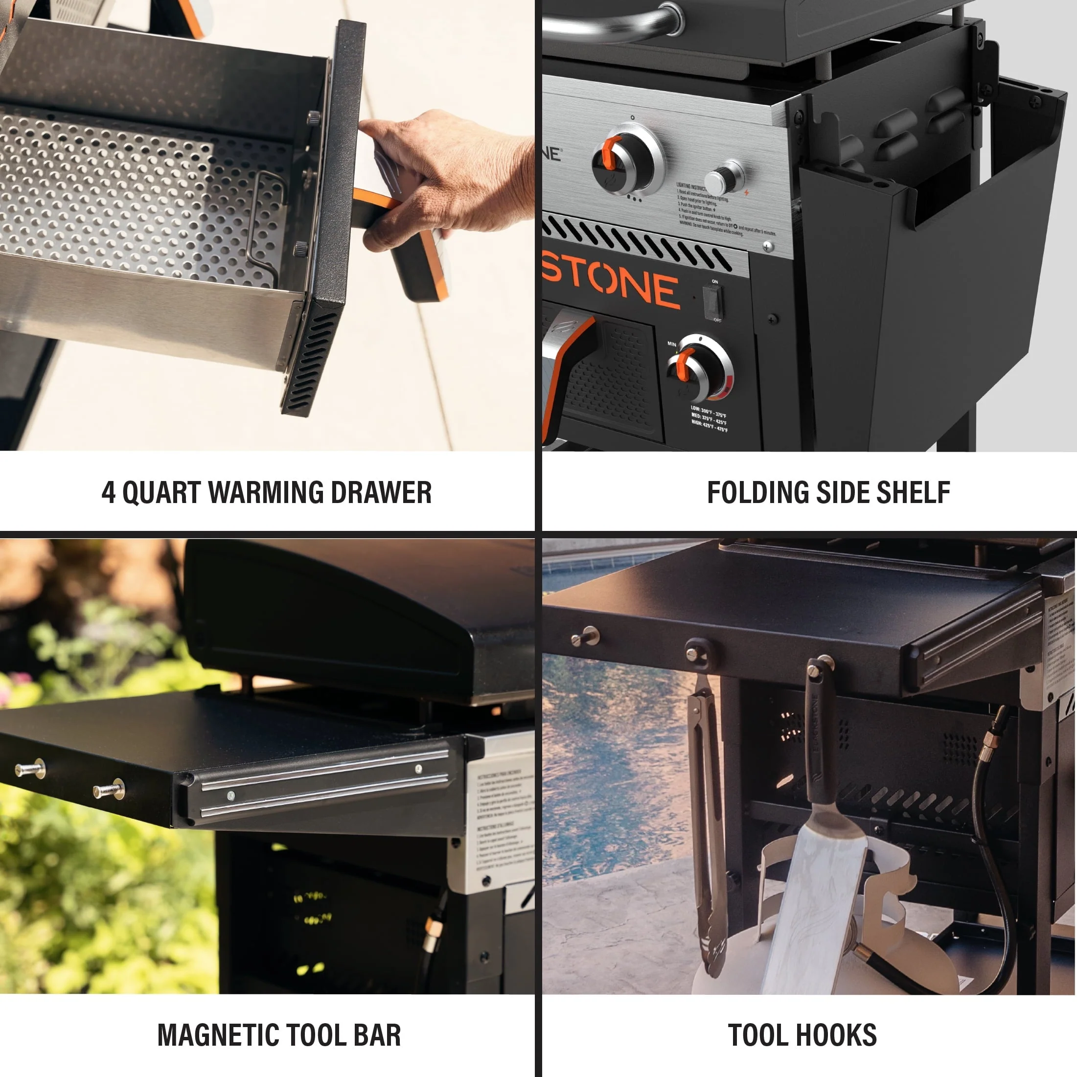 2-Burner 28" Griddle with Air Fryer Combo