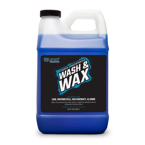 Slick Products Wash & Wax 64-oz Foam Shampoo Cleaning Solution, for Car, Truck, RV, Boat, & More