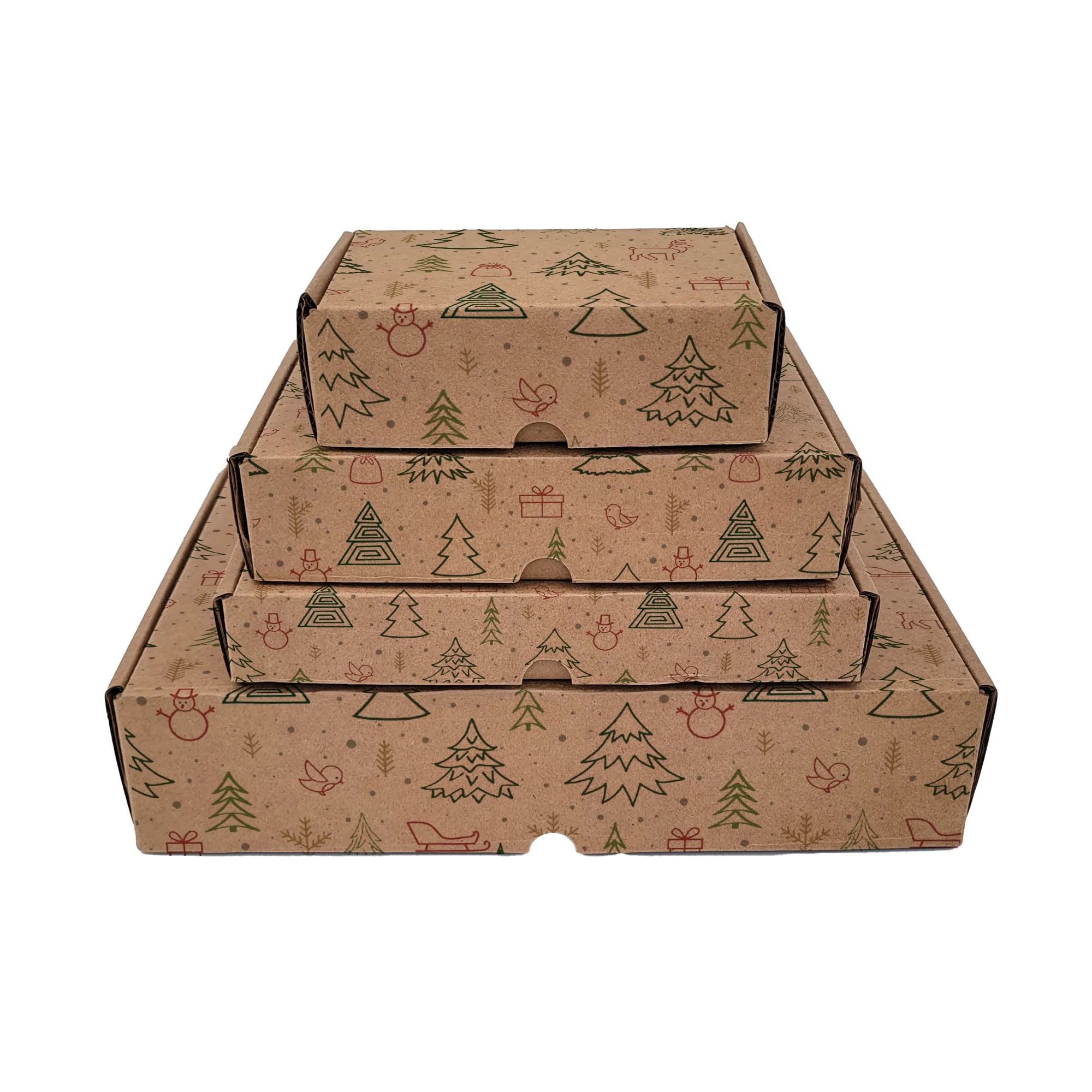 Ucanpack Christmas Mailing Boxes 11? x 11? x 5?" - Winter Forest Printed Christmas Boxes - Holiday Shipping Box Made In USA Holiday Box Corrugated Shipping Boxes