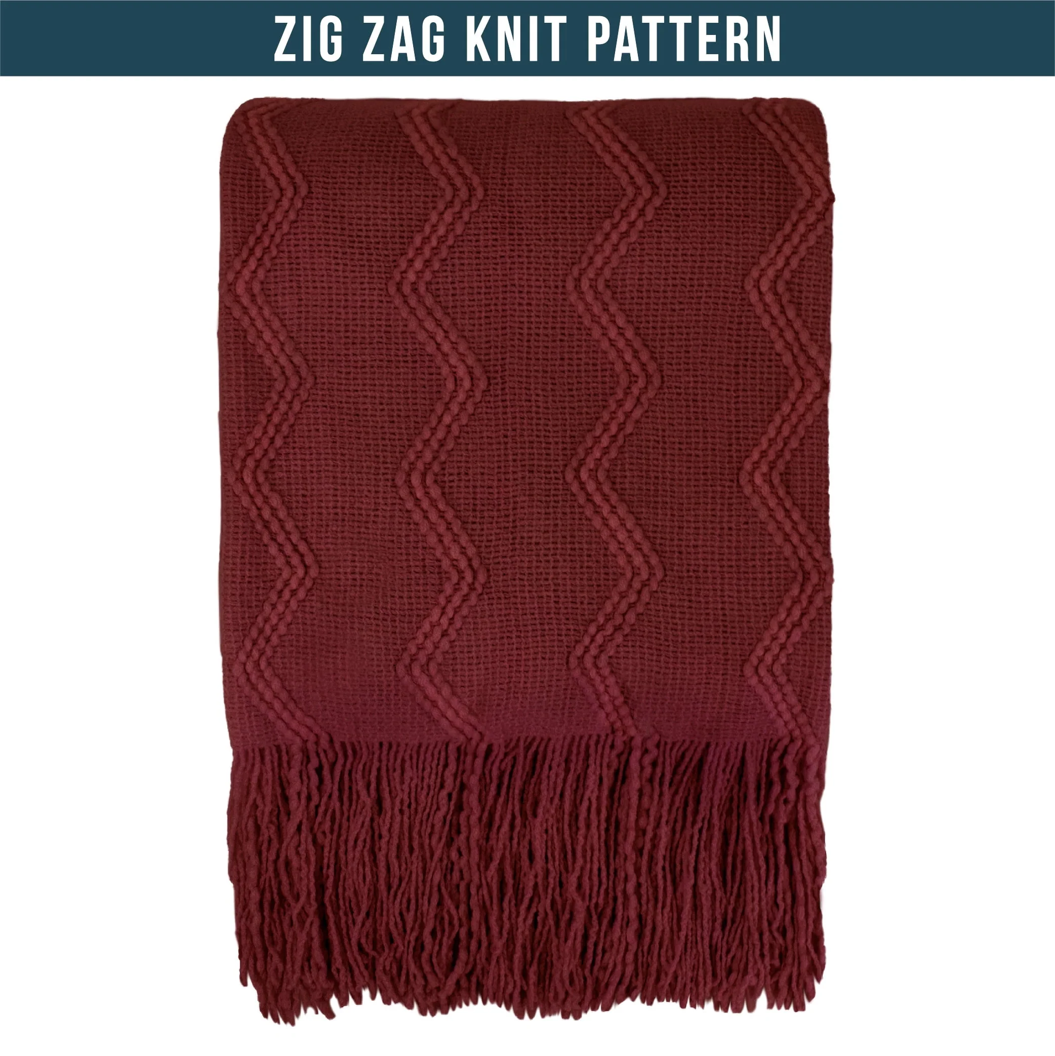 PAVILIA Maroon Red Knit Throw Blanket Couch, Soft Knitted Boho Farmhouse Home Decor Woven Throw, Cozy Decorative Afghan Bed Sofa, Outdoor Summer Fall Gift Lightweight, Burgundy Wine Cranberry, 50x60