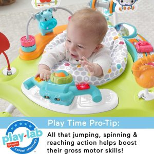 Fisher-Price Baby Bouncer Fitness Fun Folding Jumperoo Infant Activity Center with Lights & Music. Unisex