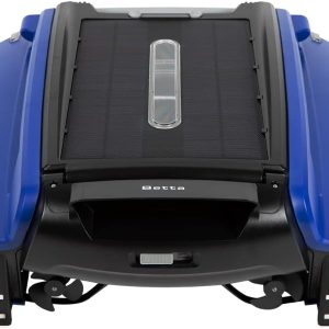 Betta SE Solar Powered Automatic Robotic Pool Surface Skimmer Cleaner with 30-Hour Continuous Cleaning Battery Power and Re-Engineered Twin Salt Chlorine Tolerant Motors (Blue)