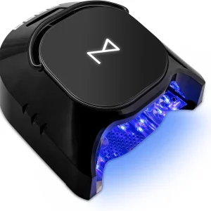 Professional Hybrid 86W Wireless Rechargeable UV LED Nail Curing Lamp Cordless Nail Dryer for Gel Nails, Manicure, Pedicure (Black)