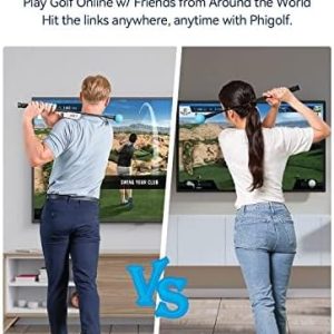 Home Golf Game Simulator: Enjoy Interactive Golf with Motion Sensor & Swing Stick for Indoor & Outdoor Fun 38,000+ Courses Worldwide, Compatible with Android, iOS, App & E6 Connect