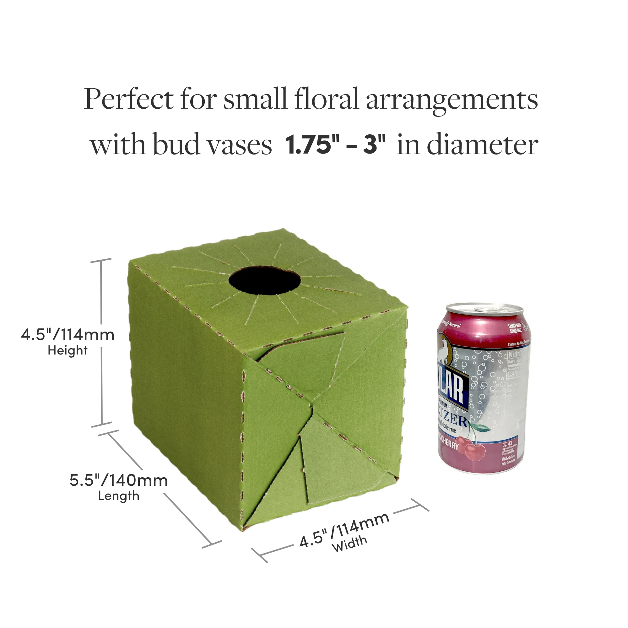 Holiday Designs - Pop-Up Florist Delivery Box, Heavy Duty Corrugated Cardboard Vase Boxes for Secure Floral Arrangements During Transport, 8 x 8 x 5 (Large - Bulk Case of 50)