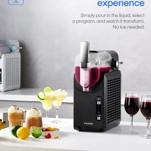 5-in-1 Slushie Machine, No Ice Needed, 15 Min Slushy Machine for Home with Self-Cleaning, Professional Frozen Drink Maker, 5 Preset Programs, Frozen Margaritas, Frapp??s, Milkshakes, and More, FOHERE