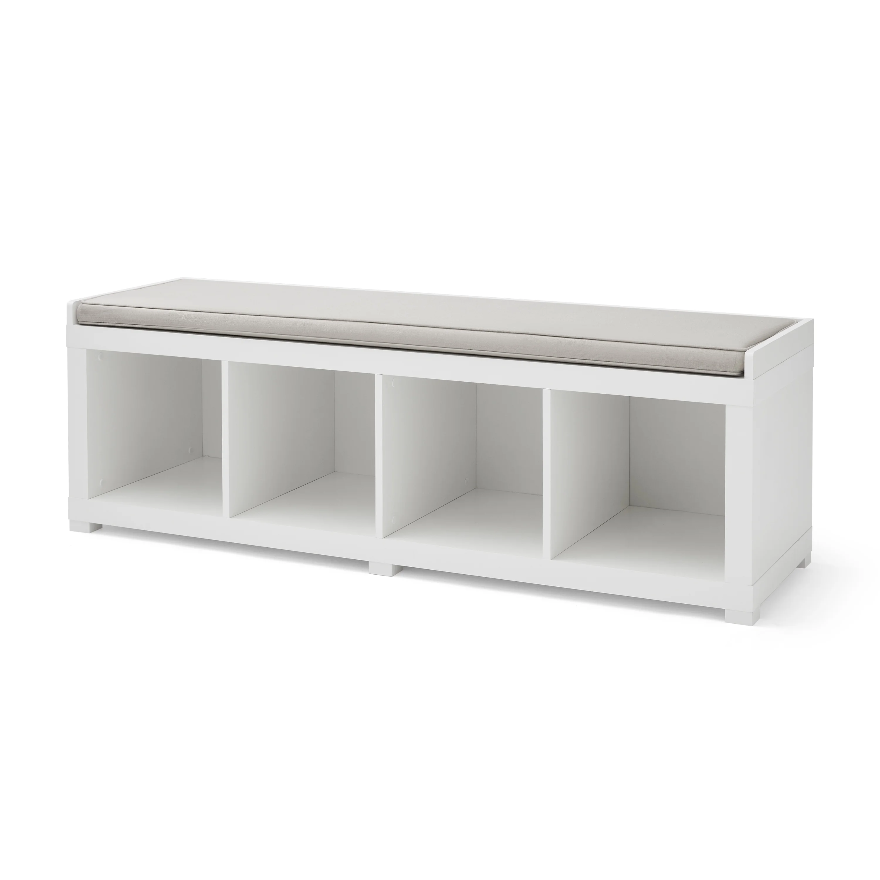 Better Homes & Gardens 4-Cube Shoe Storage 58.39" Bench, Weathered