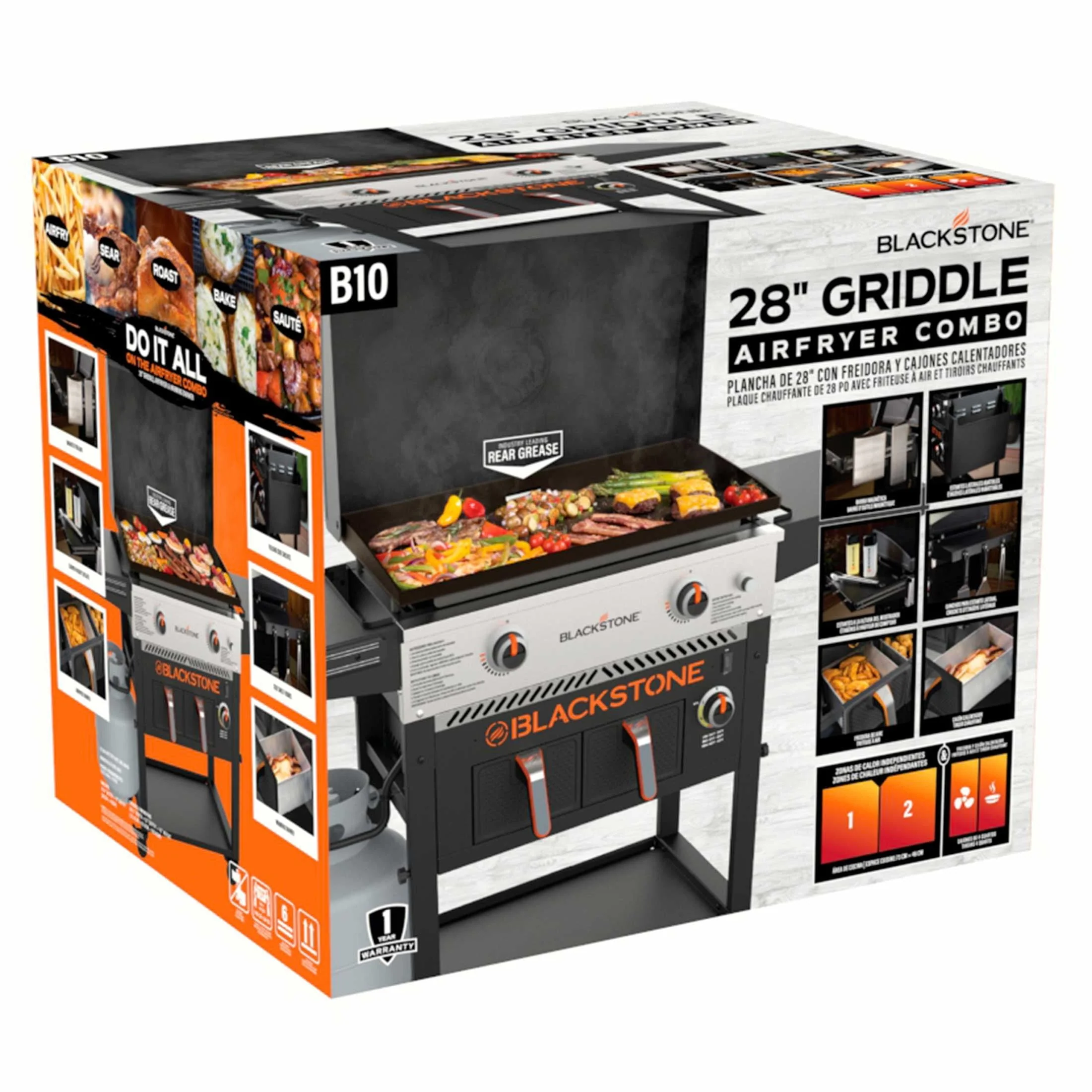 Blackstone 2-Burner 28" Griddle with Air Fryer Combo