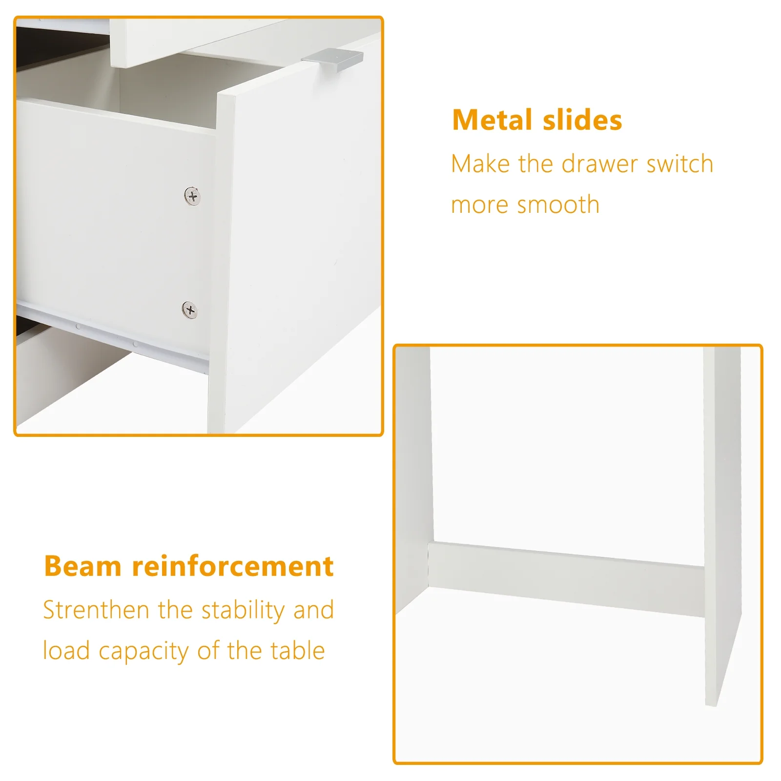Ktaxon Vanity Set with 3 Color Lighted Mirror, Makeup Table with 6 Drawers, Dressing Table Makeup Desk with Stool, White