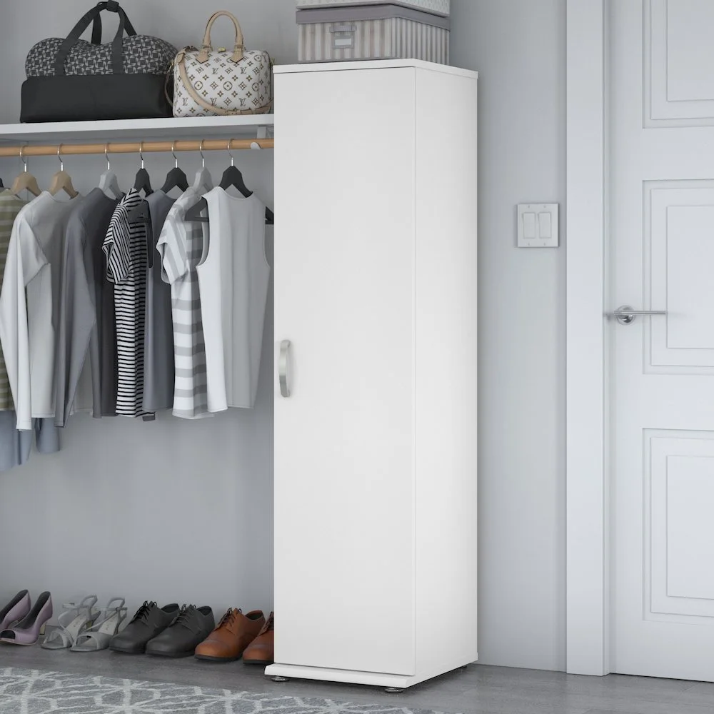 Universal Narrow Clothing Storage Cabinet in Platinum Gray - Engineered Wood