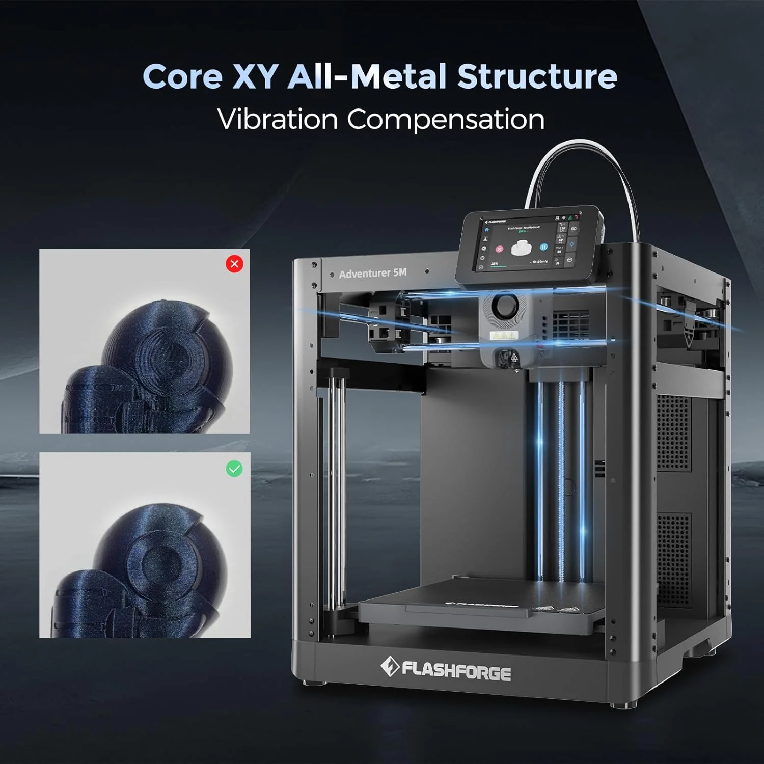 Adventurer 5M 3D Printer with Auto Leveling & High Speed