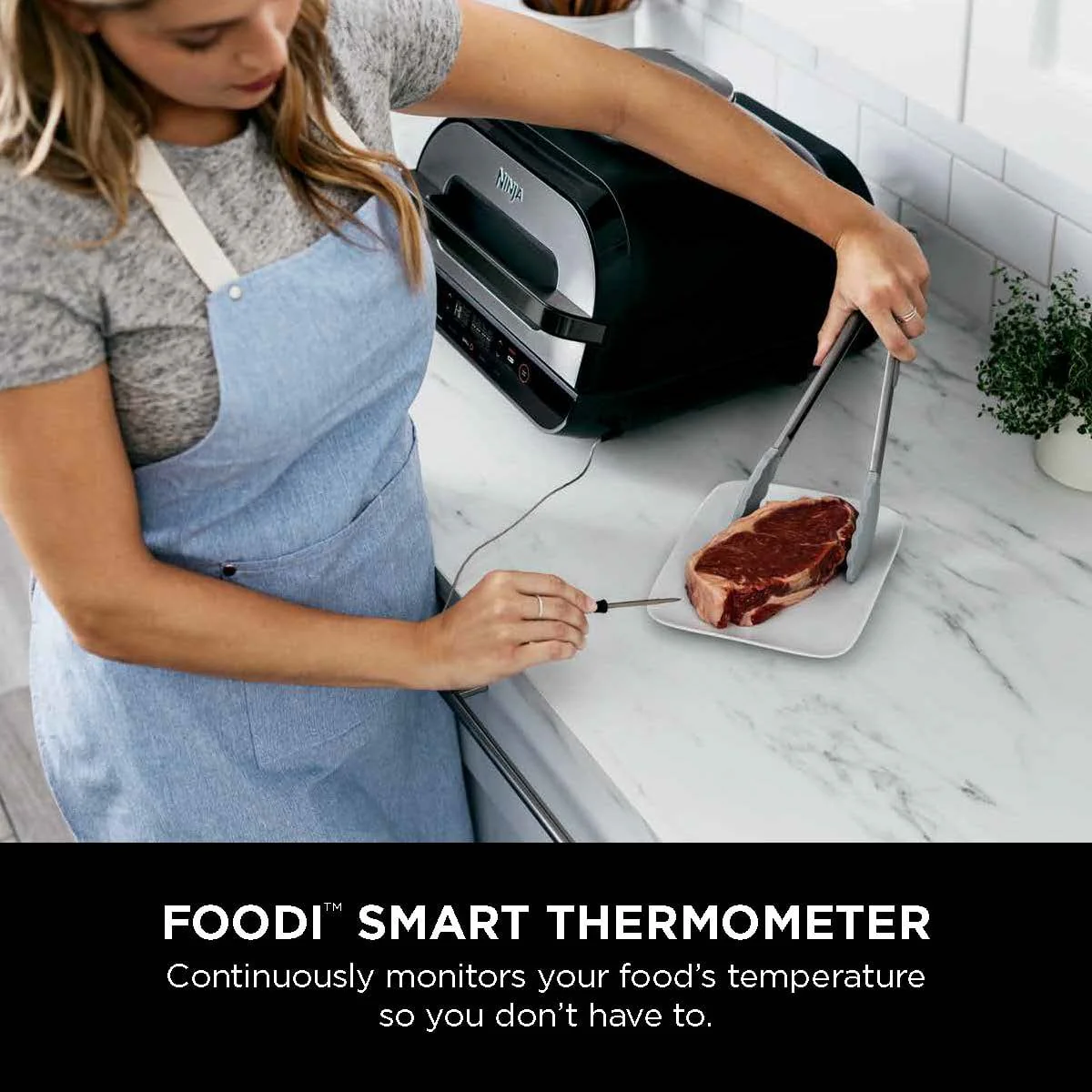 Foodi Smart XL 4-in-1 Indoor Grill with 4-Quart Air Fryer, Roast, Bake, and Smart Cook System, FG550