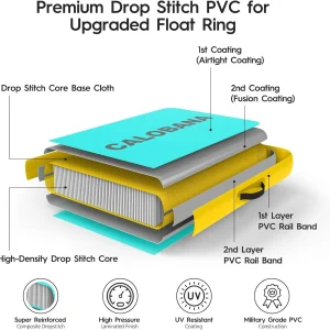 Round Floating Ring Hammock - Heavy Duty Inflatable Raft
