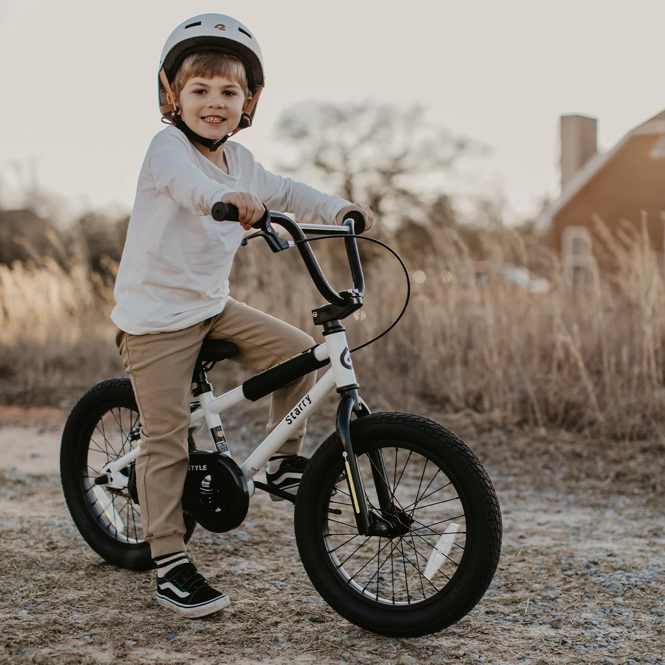 Glerc 14 Inch Little Kids Bike BMX Style Bicycle with Training Wheels Coaster Brake for 3 4 5 Years Old Boys Girls, Blue